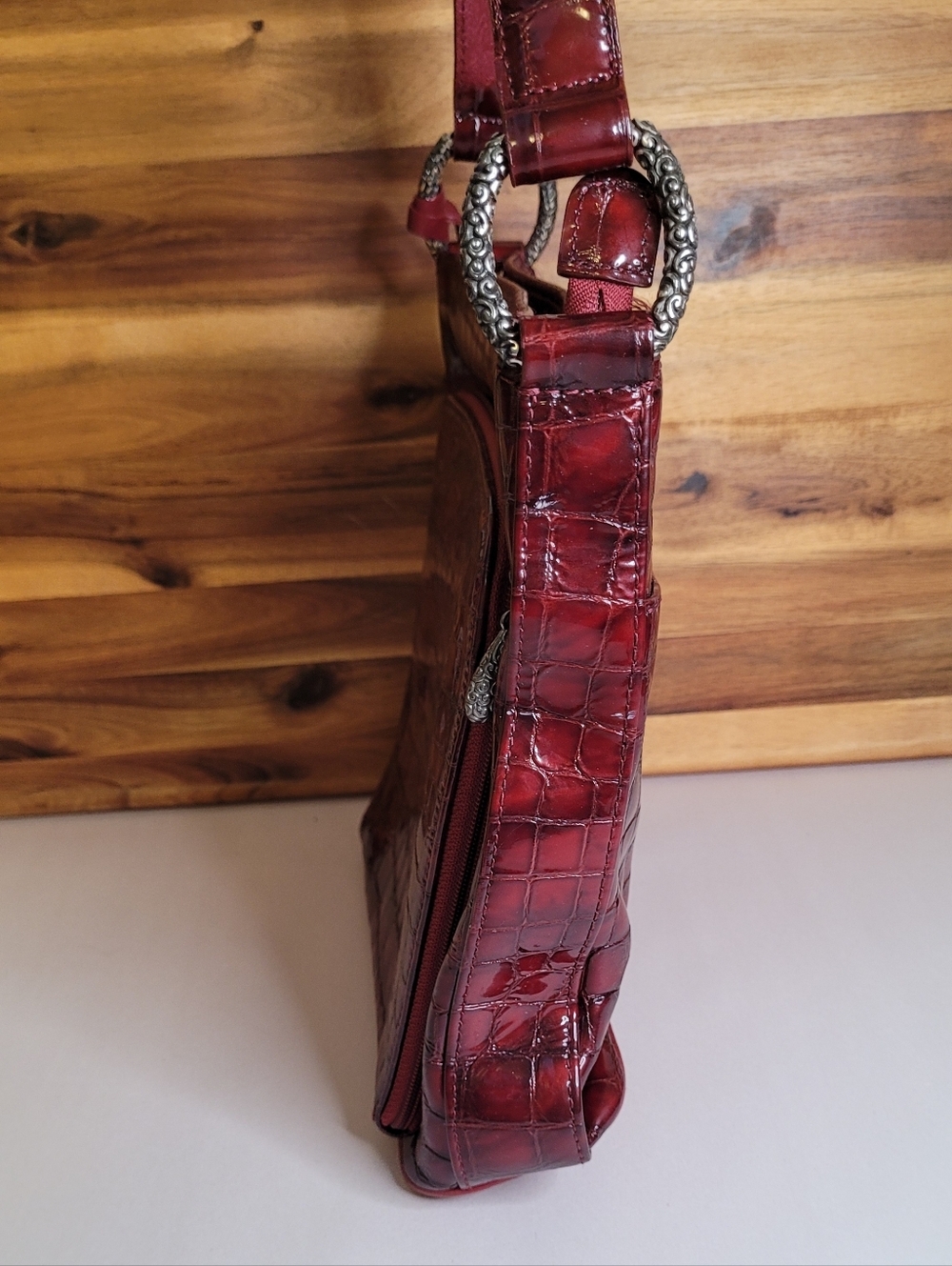 Brighton Croc Embossed Patent Leather Purse - Picture 7 of 13